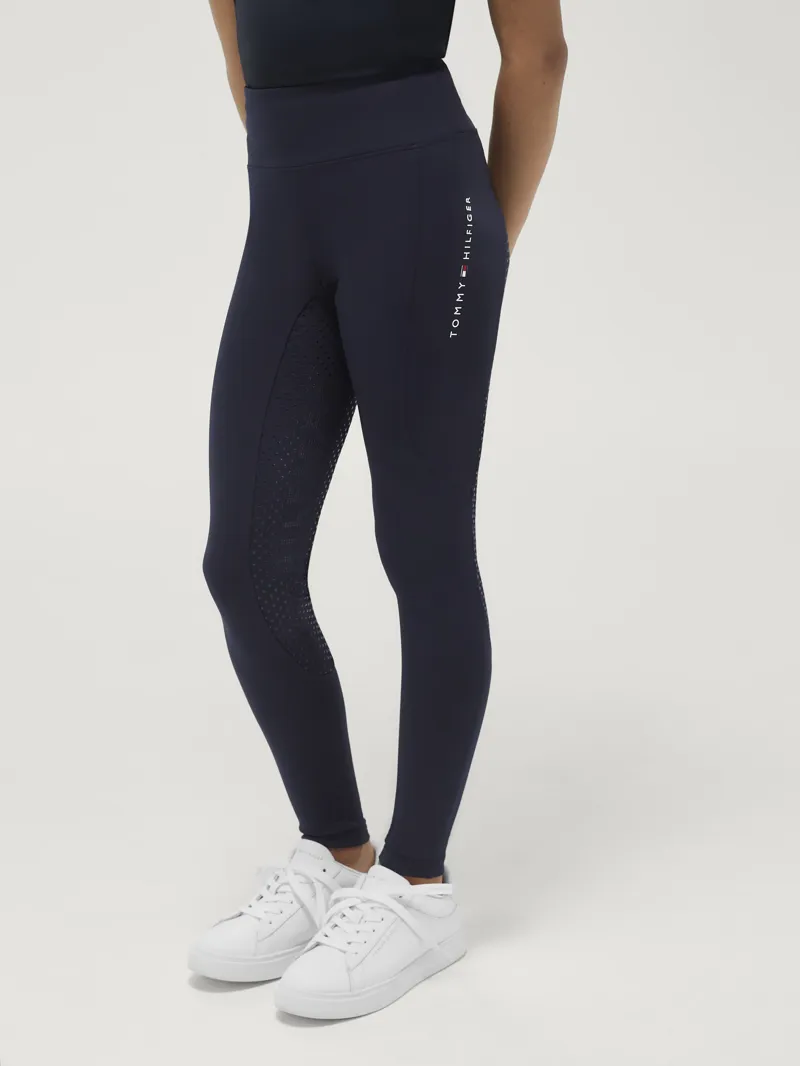 Tommy Hilfiger Devon Riding Full Grip Leggings Young Rider - Desert Sky