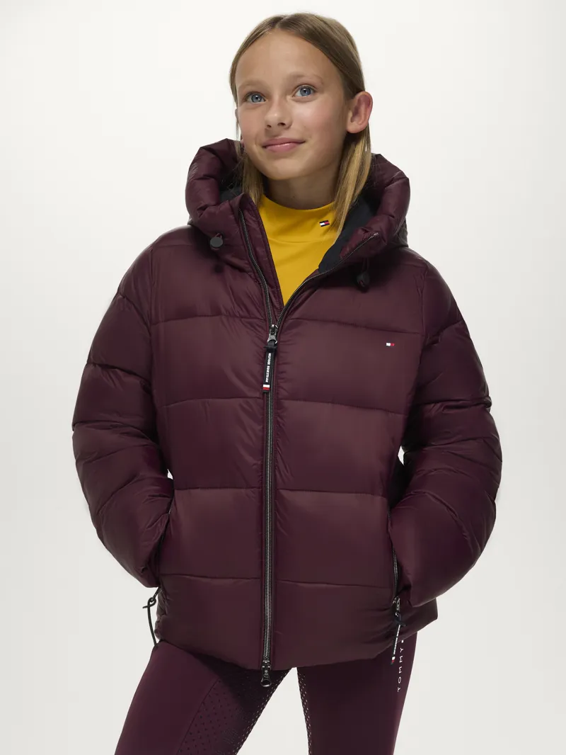 Tommy Hilfiger Glendale Young Rider Puffer Jacket - Deep Burgundy