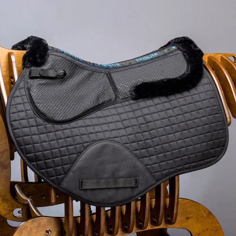 Prolite Half-lined Fleece Adjustable Jump Saddlecloth - Black-1