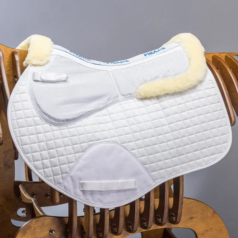 Prolite Half-lined Fleece Adjustable Jump Saddlecloth - White-1