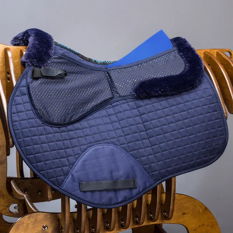 Prolite Jump Fleece Trim Adjustable Saddlecloth - Navy-1