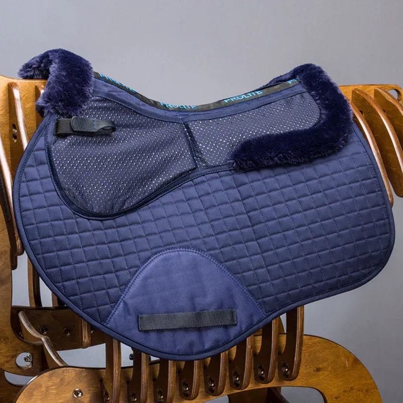 Prolite Jump Fleece Trim Adjustable Saddlecloth - Navy-2