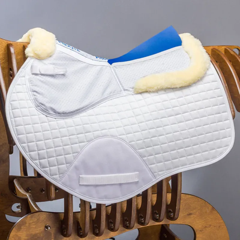 Prolite Jump Fleece Trim Adjustable Saddlecloth - White-1