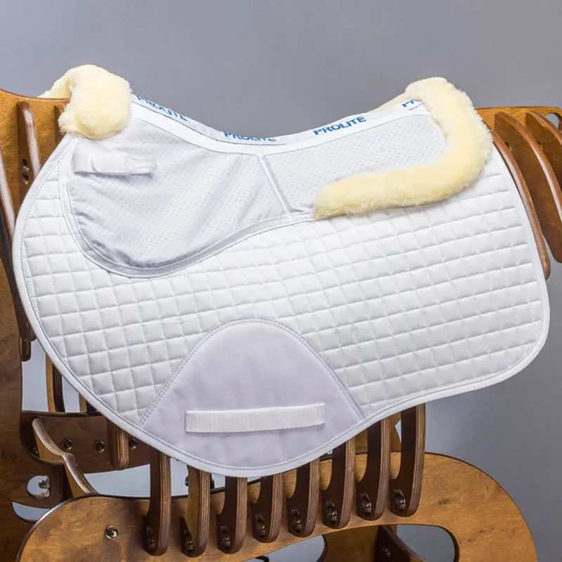 Prolite Jump Fleece Trim Adjustable Saddlecloth - White-2