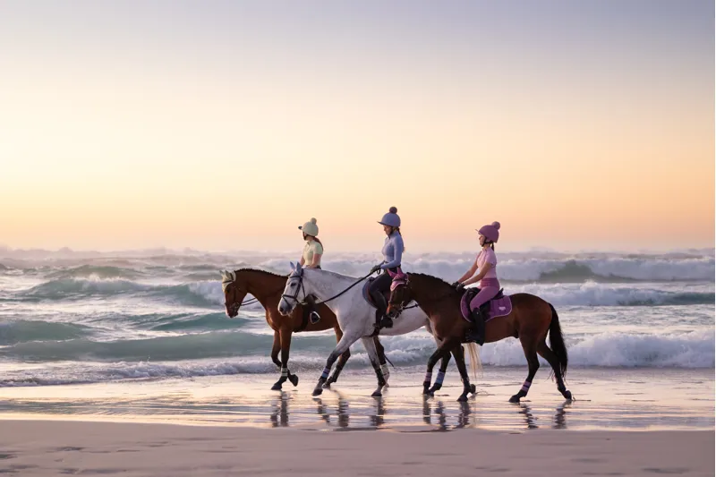 LeMieux Suede Close Contact Square - Powder Blue-5