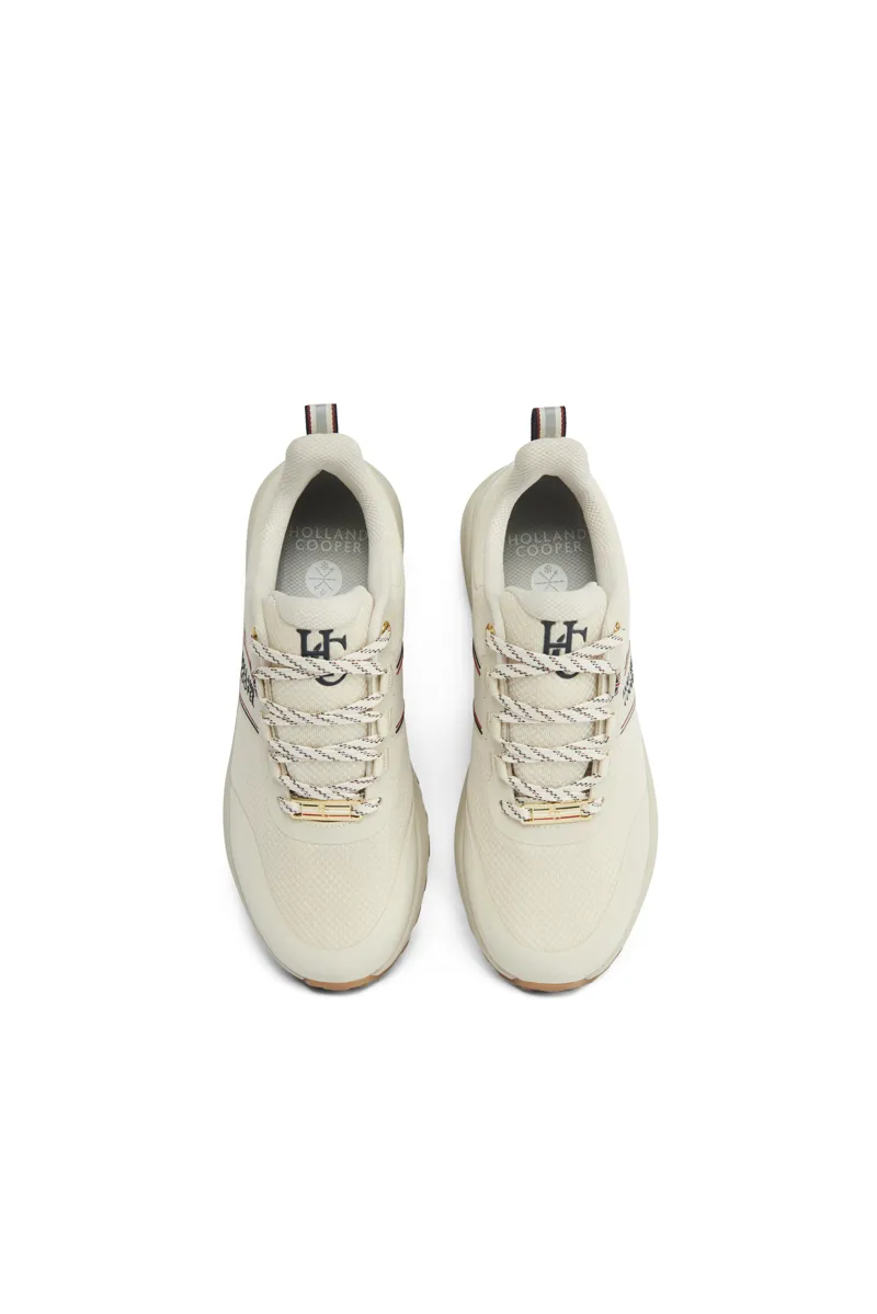 Holland Cooper Burghley Waterproof Trainer - Ecru-2