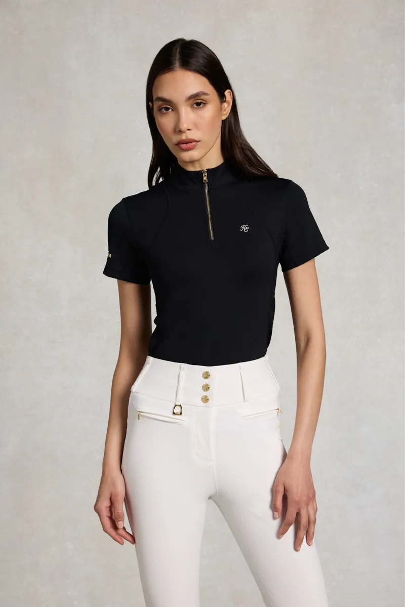 Holland Cooper Chiltern Short Sleeve Base Layer - Black 