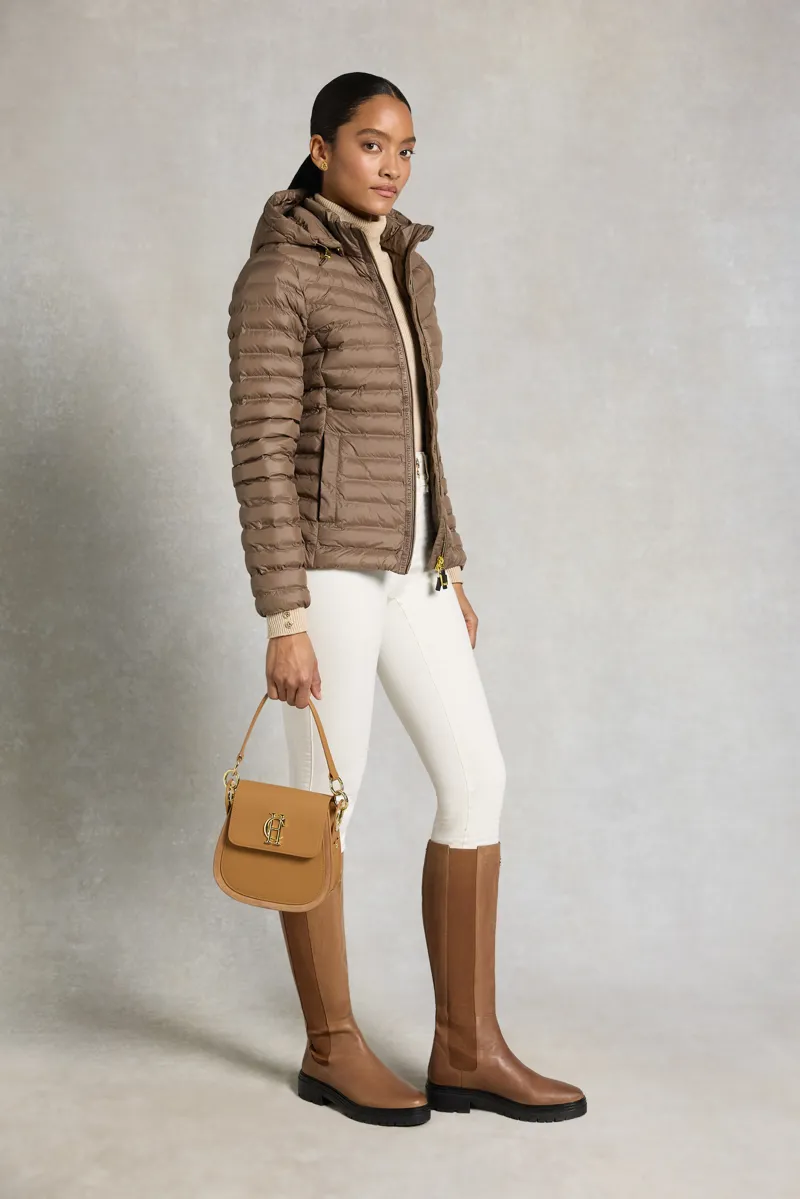 Holland Cooper Lightweight Puffer Jacket - Chestnut-4