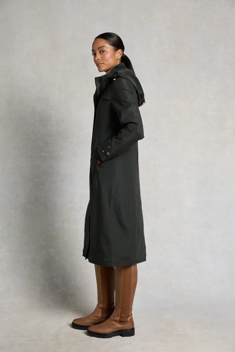 Holland Cooper Folgate Riding Coat - Dark Pine Green-2