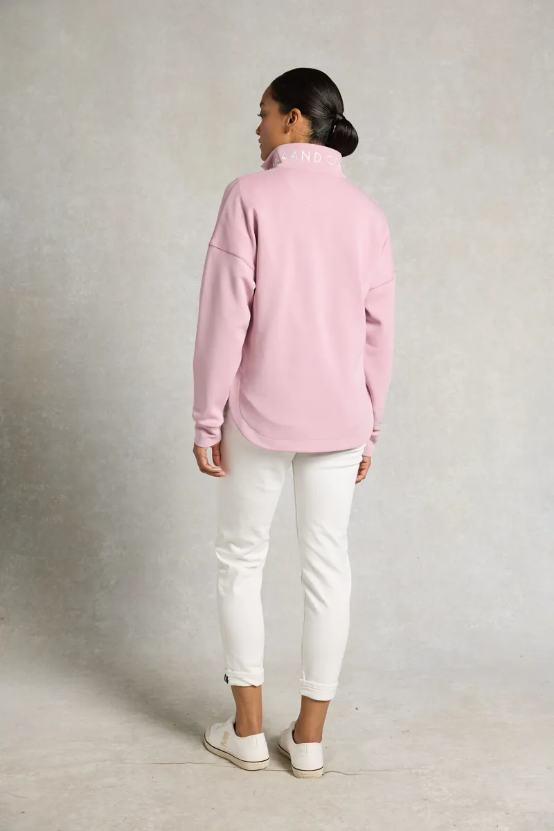 Holland Cooper Windsor Quarter Zip Sweat - Dawn Pink -1