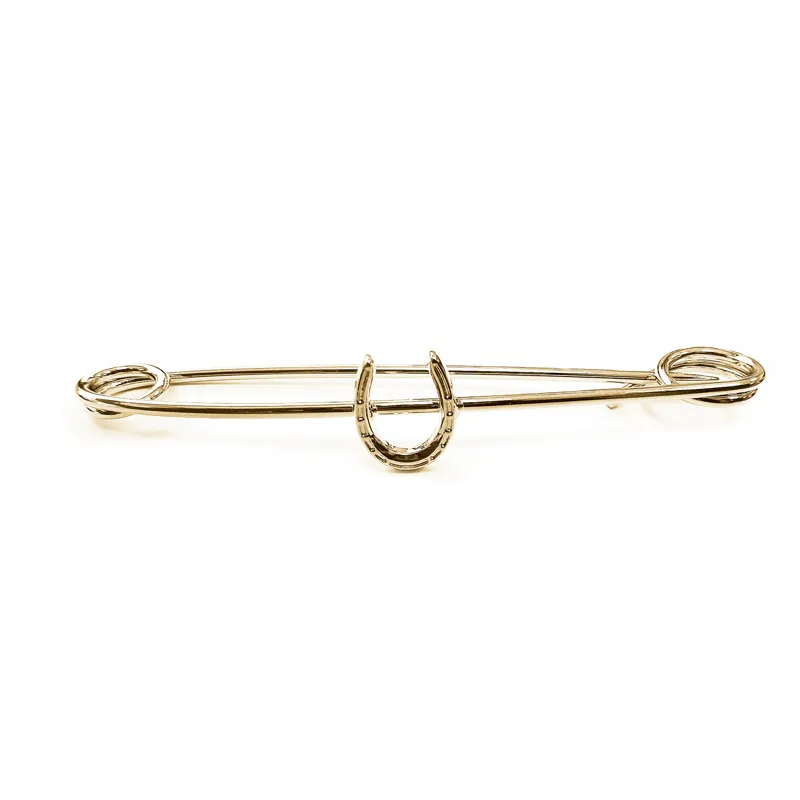 Equetech Traditional Horseshoe Stock Pin - Gold 