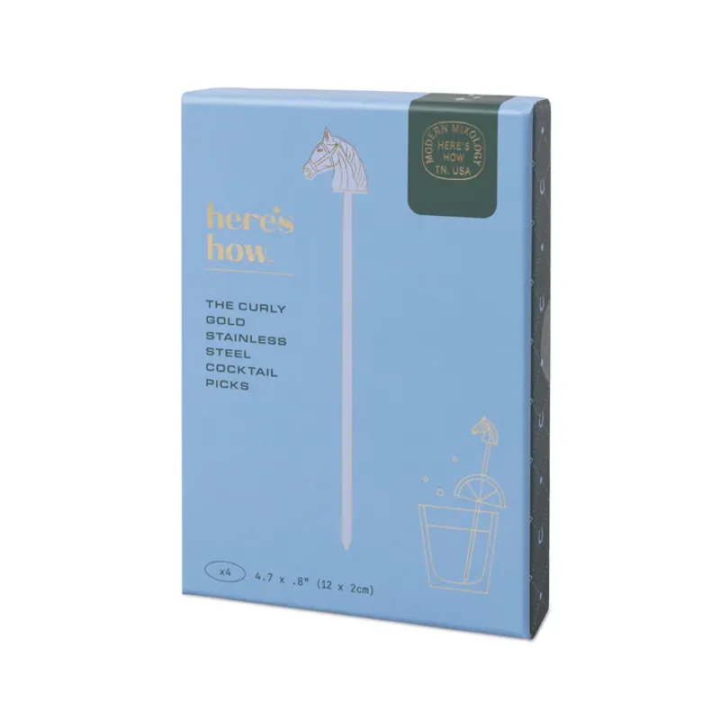 Designworks Collective The Curly Equestrian Cocktail Picks - Set of 4