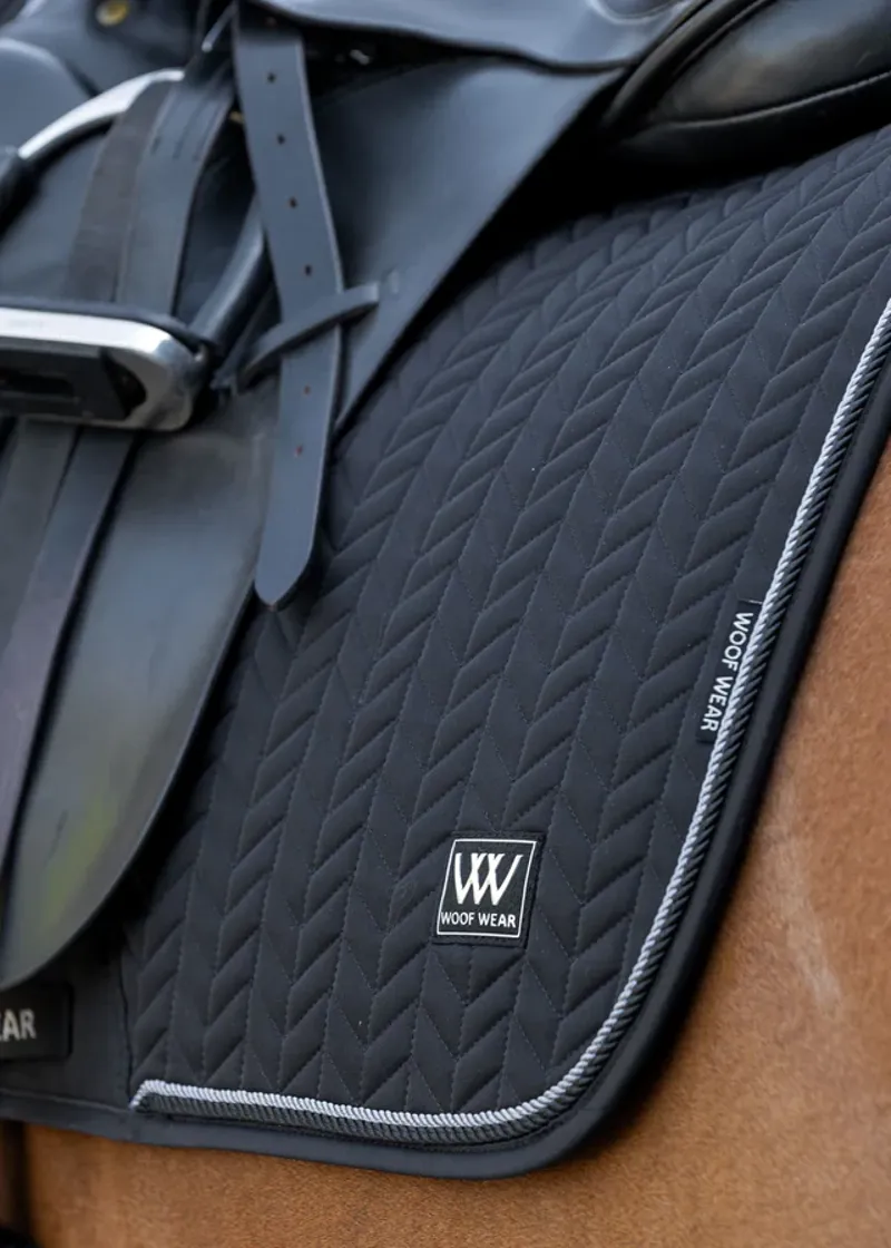 Woof Wear Herringbone Dressage Pad - Black-1