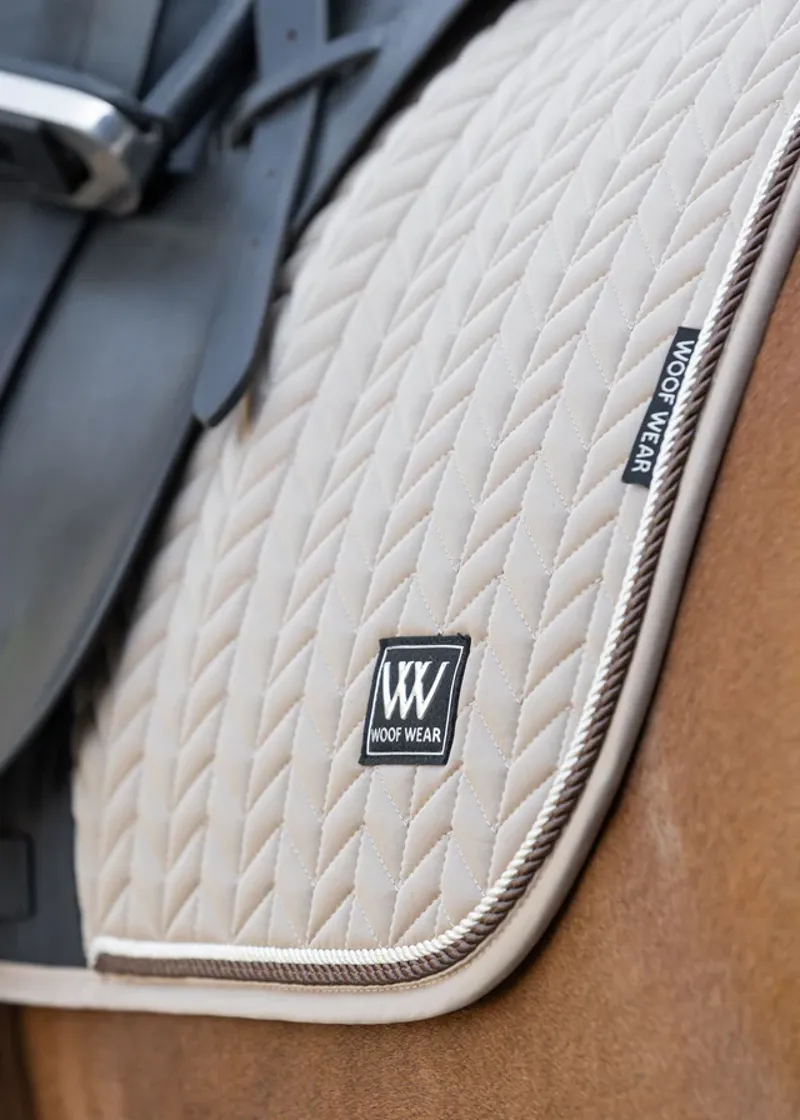 Woof Wear Herringbone Dressage Pad - Caramel-1