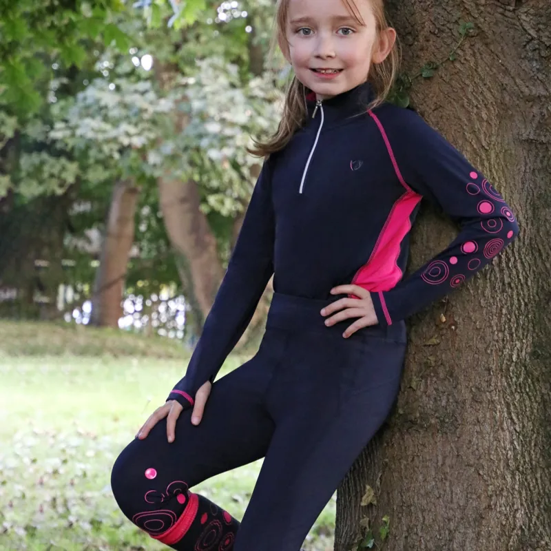 Hy Equestrian DynaMizs Ecliptic Baselayer - Navy/Magenta