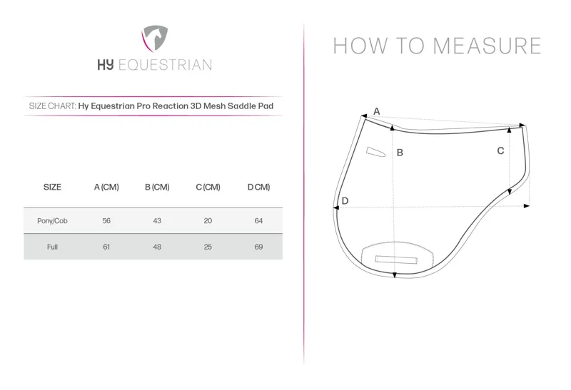 Hy Equestrian ProReaction 3D Mesh Close Contact Saddle Pad - White-1