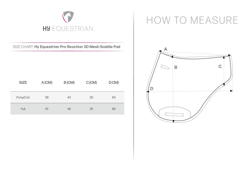 Hy Equestrian ProReaction 3D Mesh Close Contact Saddle Pad - Navy-1