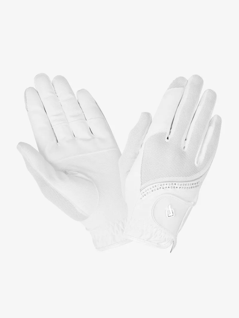 LeMieux Crystal Gloves - White