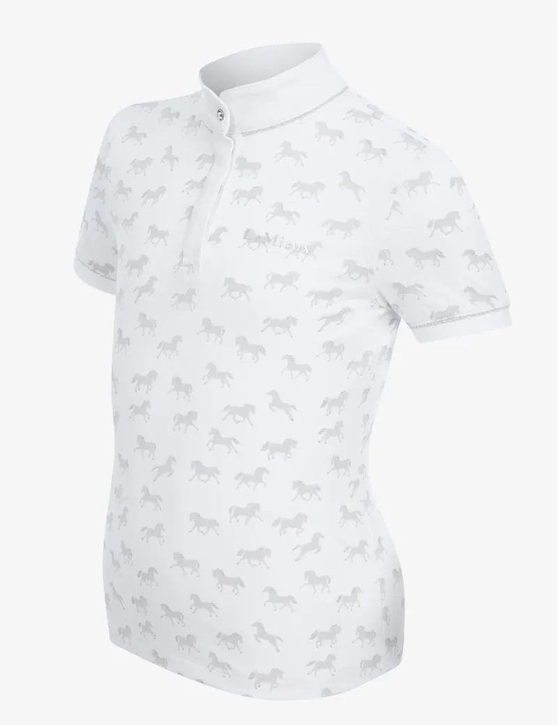 LeMieux Mini Bella Show Shirt - White/Ponies-4