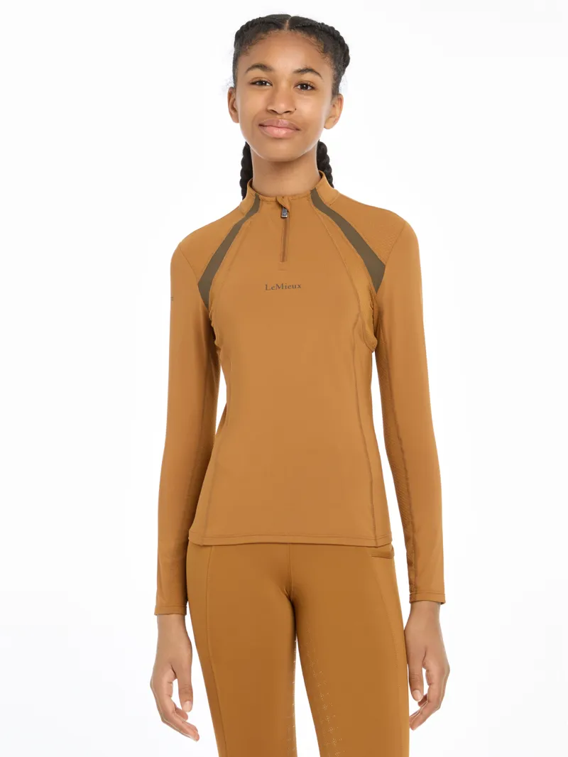 LeMieux Young Rider Mia Mesh Base Layer - Ginger-1