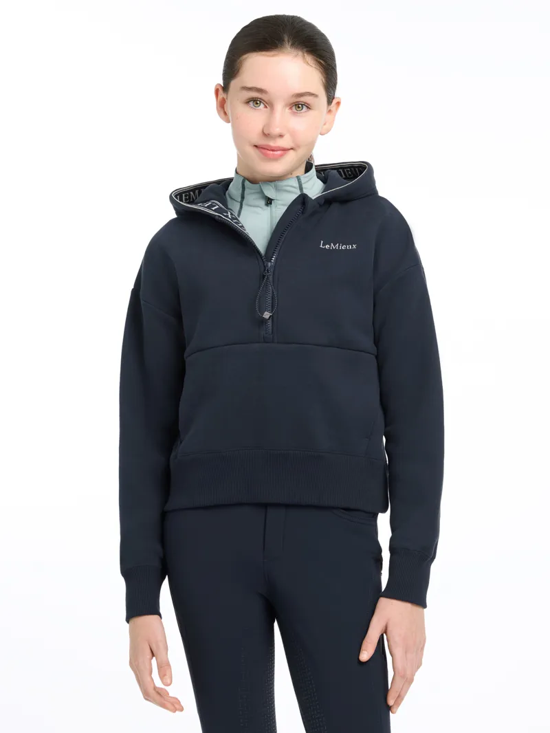 LeMieux Young Rider Hettie Half Zip Hoodie - Navy-1