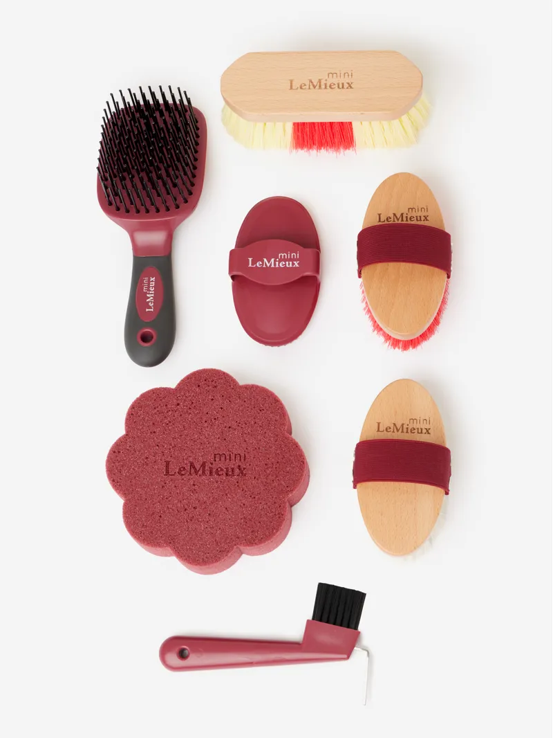 LeMieux Mini Grooming Set - Red-2