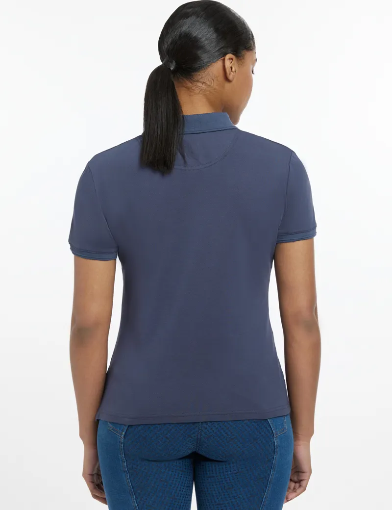 LeMieux Ladies Classique Polo Shirt - Dusk Blue-5