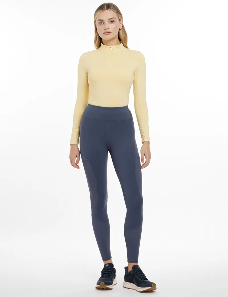 LeMieux Ladies Lydia Mesh Leggings - Dusk Blue-2