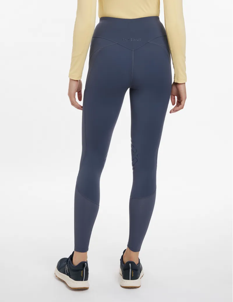 LeMieux Ladies Lydia Mesh Leggings - Dusk Blue-4