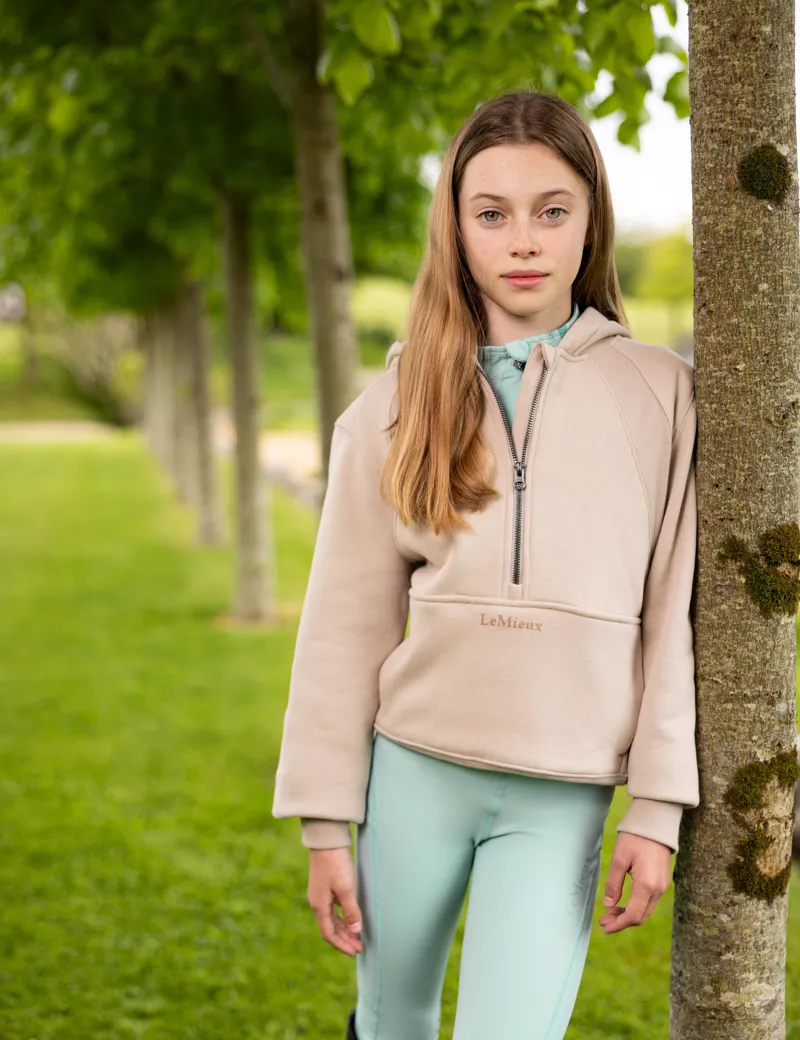 LeMiuex Young Rider Harriet Pop Over Hoodie - Almond-2
