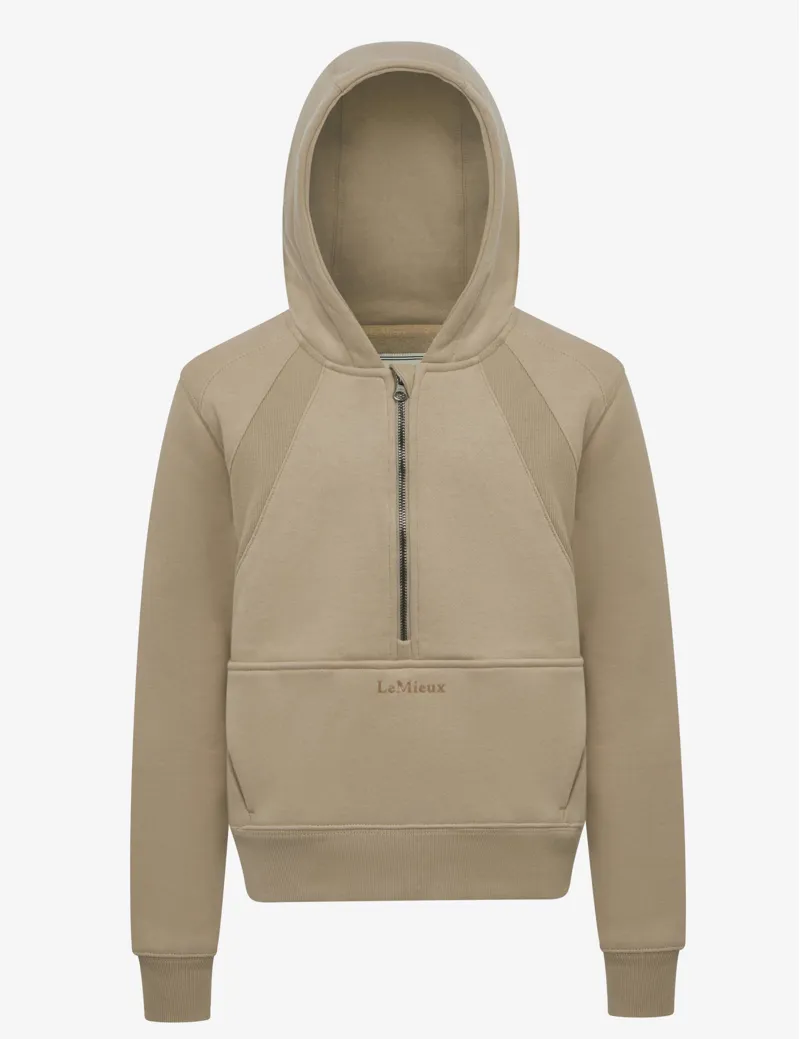 LeMiuex Young Rider Harriet Pop Over Hoodie - Almond