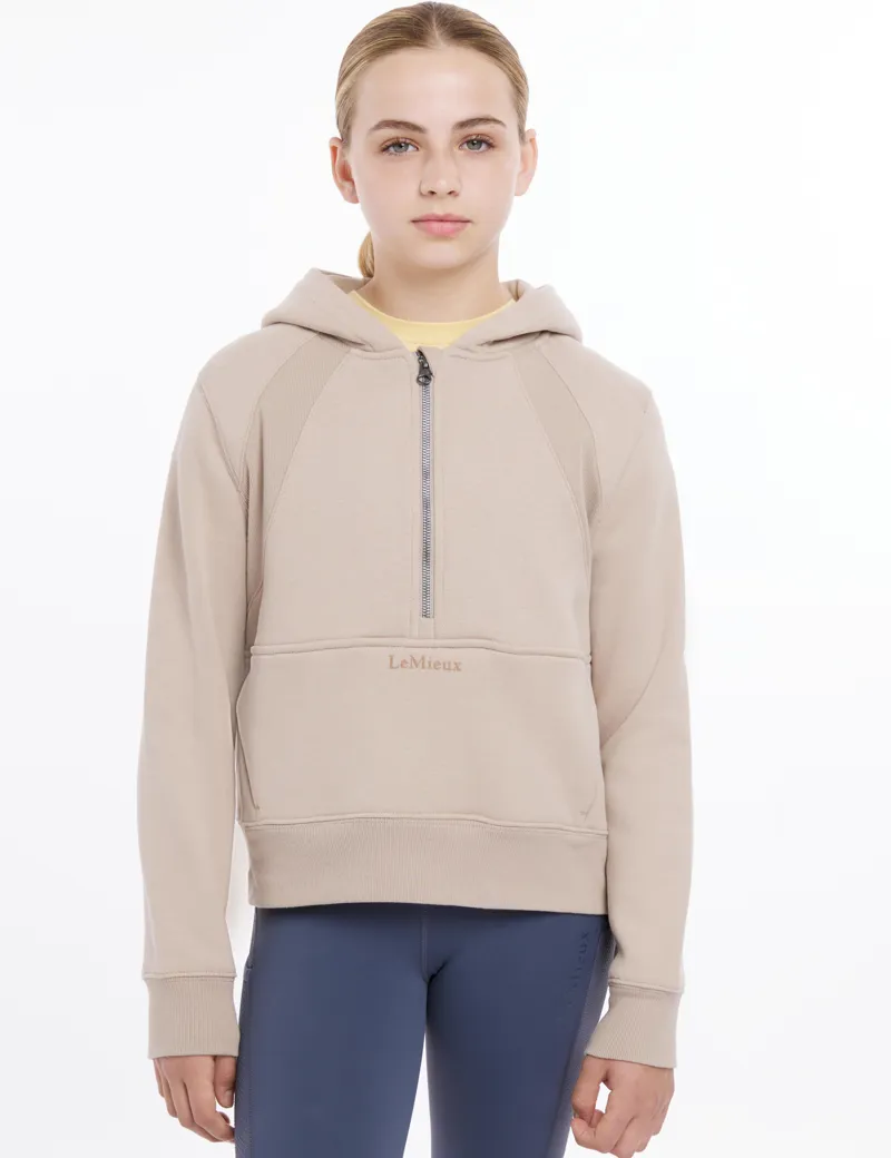 LeMiuex Young Rider Harriet Pop Over Hoodie - Almond-1