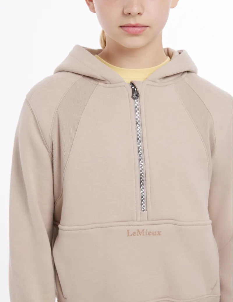 LeMiuex Young Rider Harriet Pop Over Hoodie - Almond-3