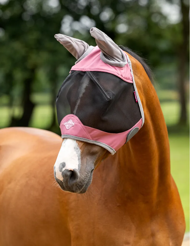 LeMieux Visor-Tek Half Fly Mask - Peony-1