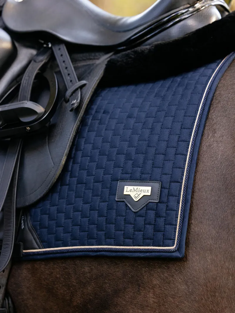 LeMieux Puissance Suede Dressage Pad - Navy-1