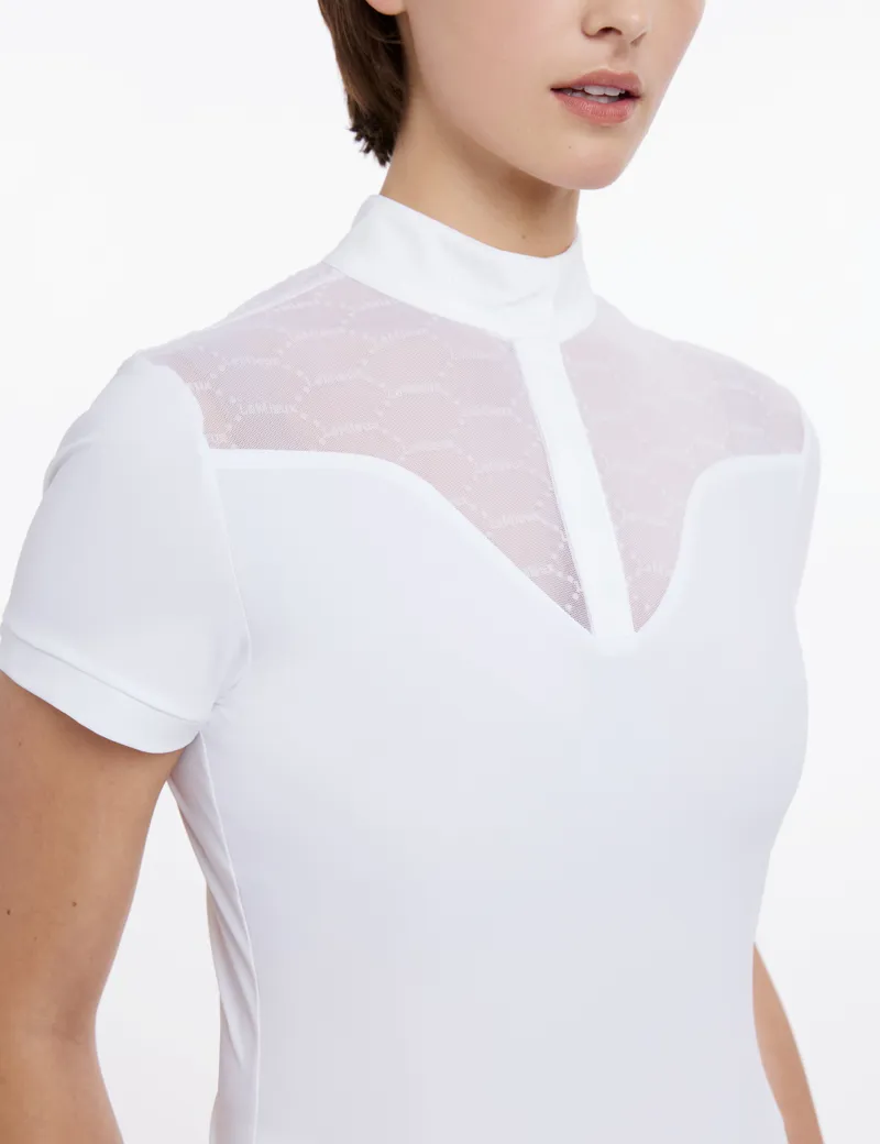 LeMieux Emily Short Sleeve Show Shirt - White-4