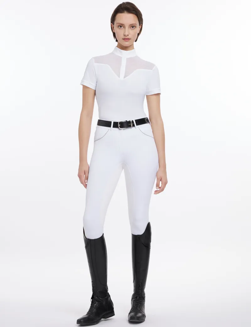 LeMieux Emily Short Sleeve Show Shirt - White-1