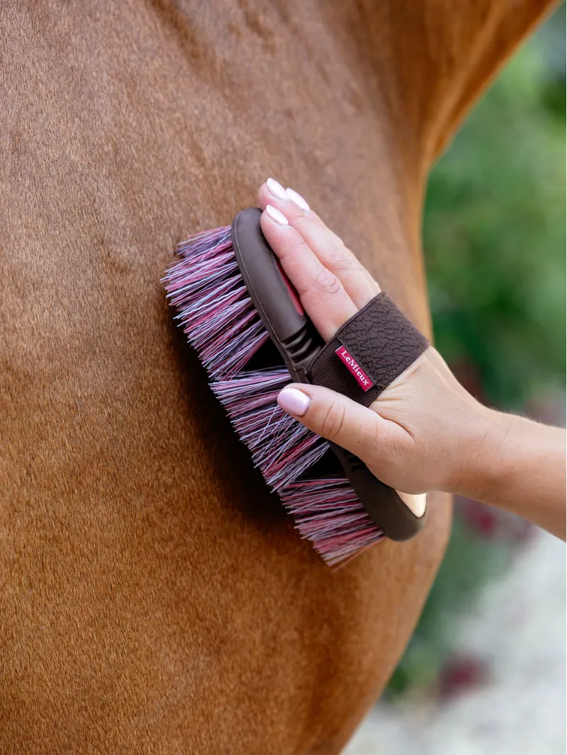 LeMieux Flexi Flicky Brush - Cranberry-2