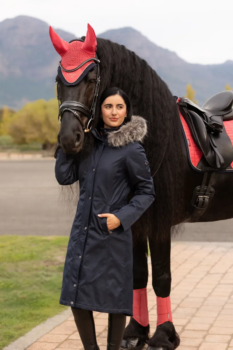 LeMieux Anya Waterproof Riding Coat - Navy-2