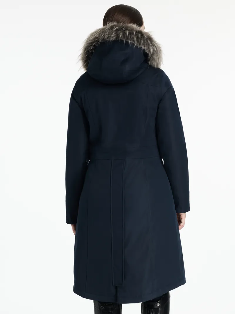 LeMieux Anya Waterproof Riding Coat - Navy-3