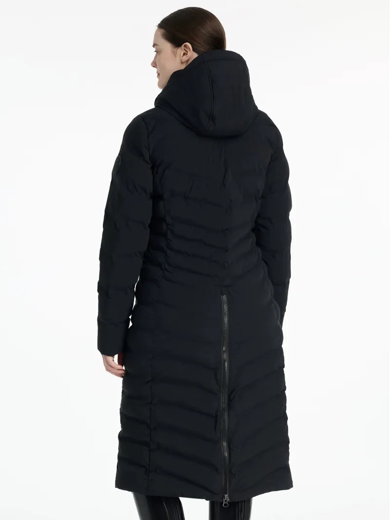 LeMieux Hayley Water Resistant Longline Puffer Coat - Black-6