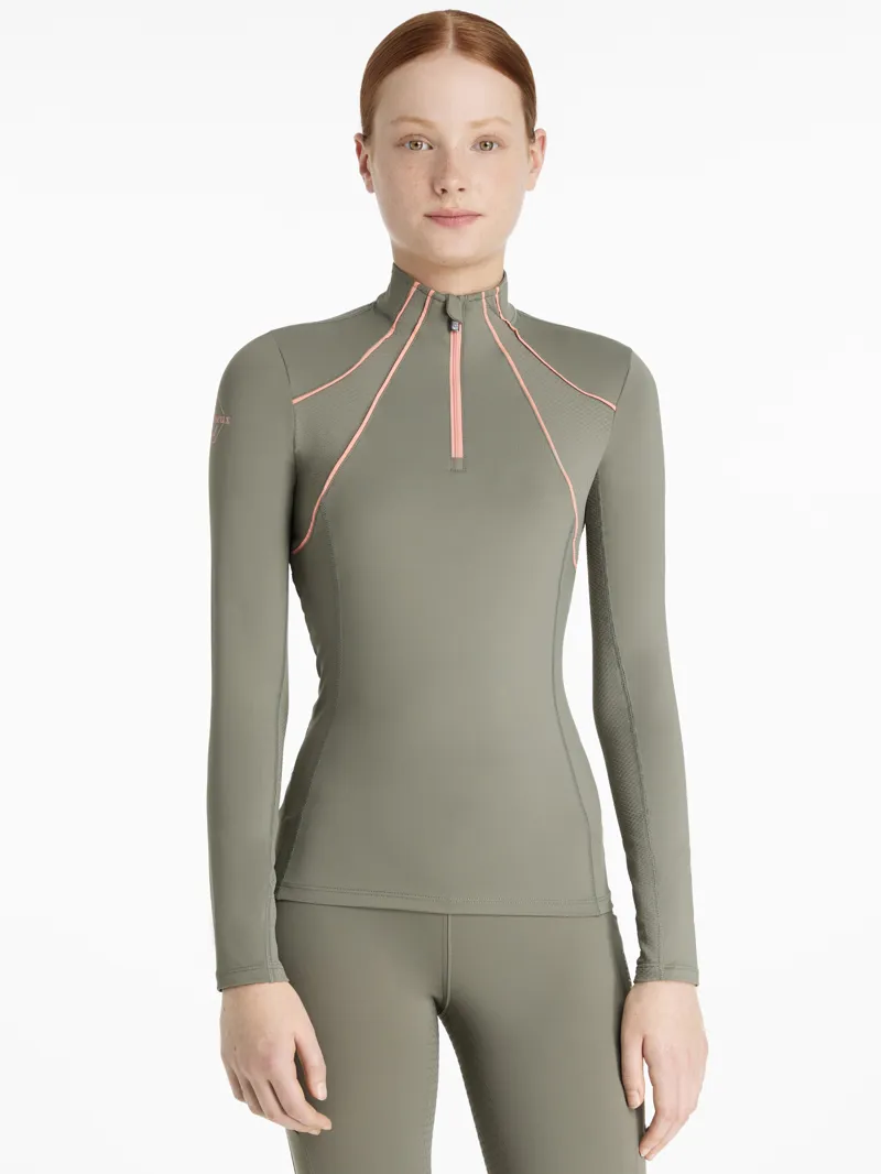 LeMieux Young Rider Mia Mesh Base Layer - Rosemary-1
