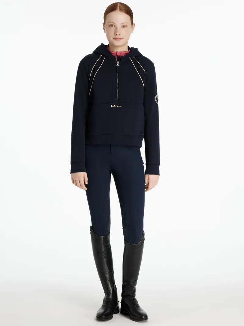 LeMieux Young Rider Hettie Half Zip Hoodie - Navy-3