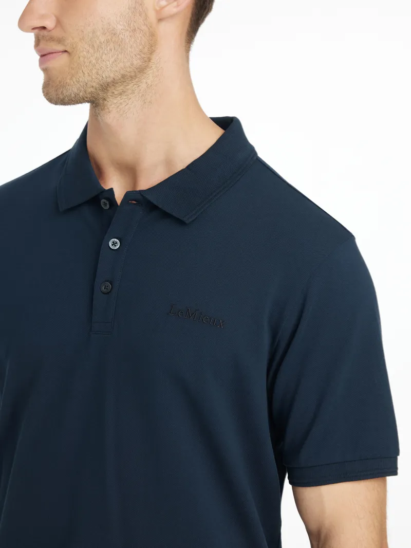 LeMieux Mens Classique Polo Shirt - Navy-2