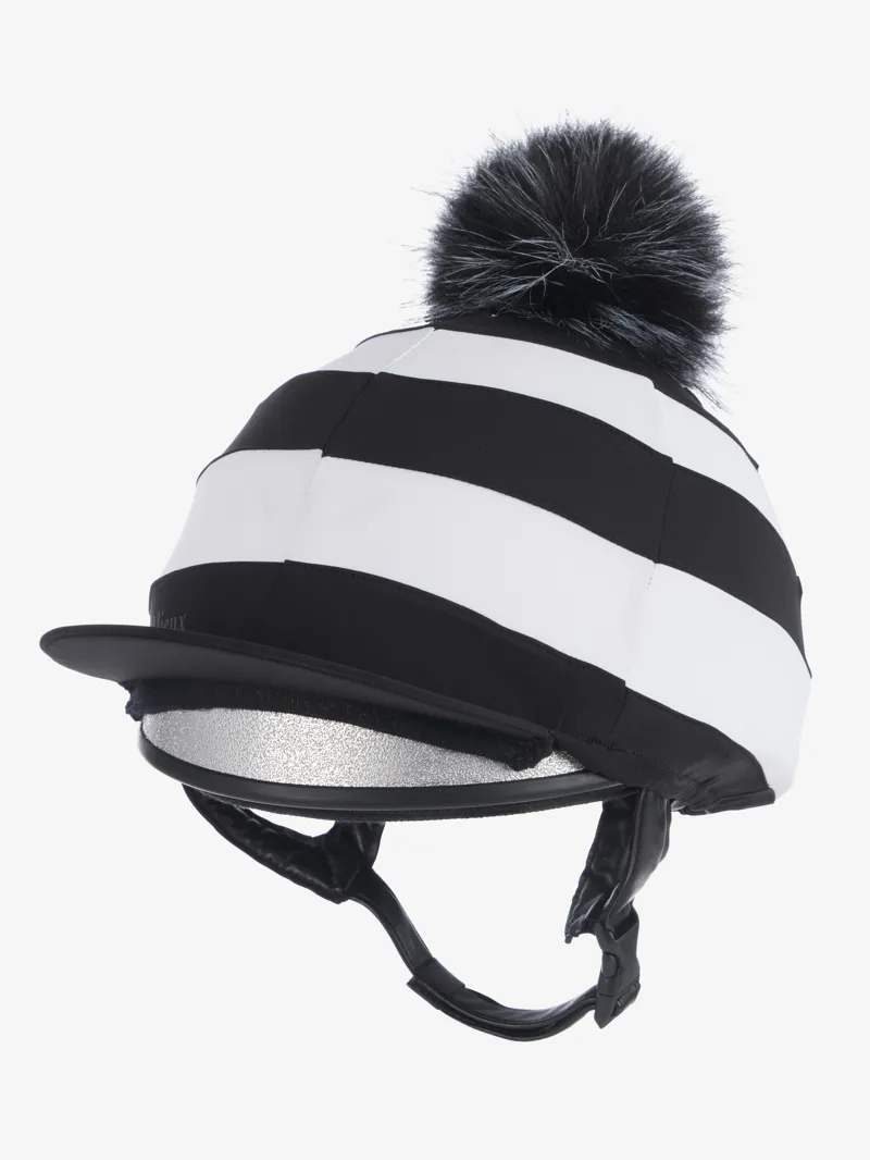 LeMieux Derby Pom Hat Silk - Black-2