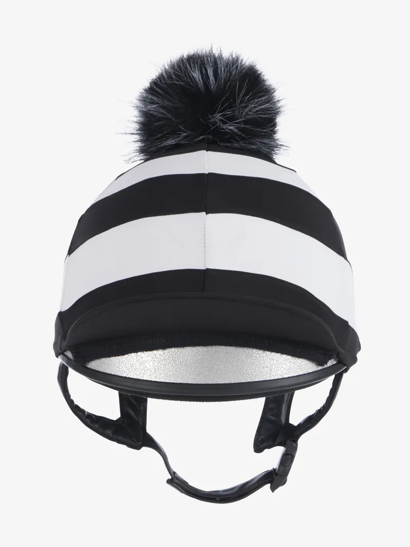 LeMieux Derby Pom Hat Silk - Black-1