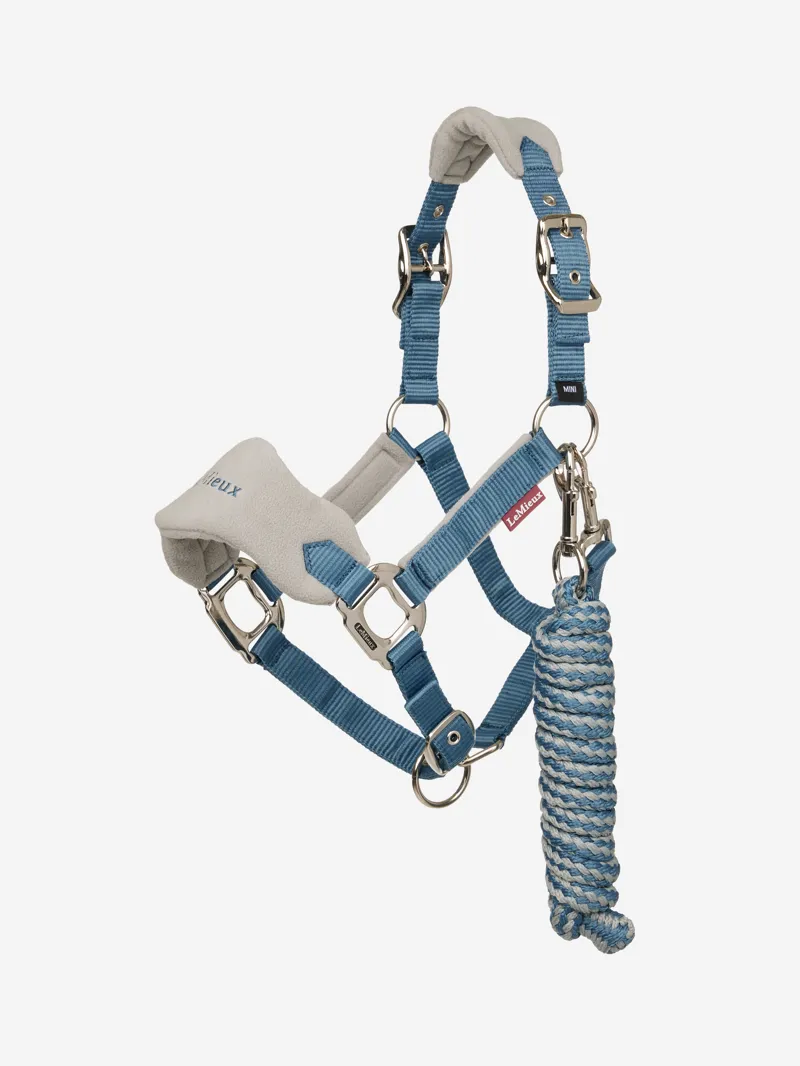 LeMieux Mini Vogue Headcollar and Leadrope - Ice Blue-1