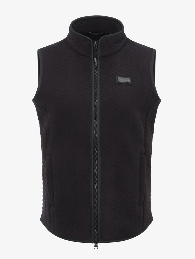 LeMieux Aspen Herringbone Fleece Gilet - Black-4