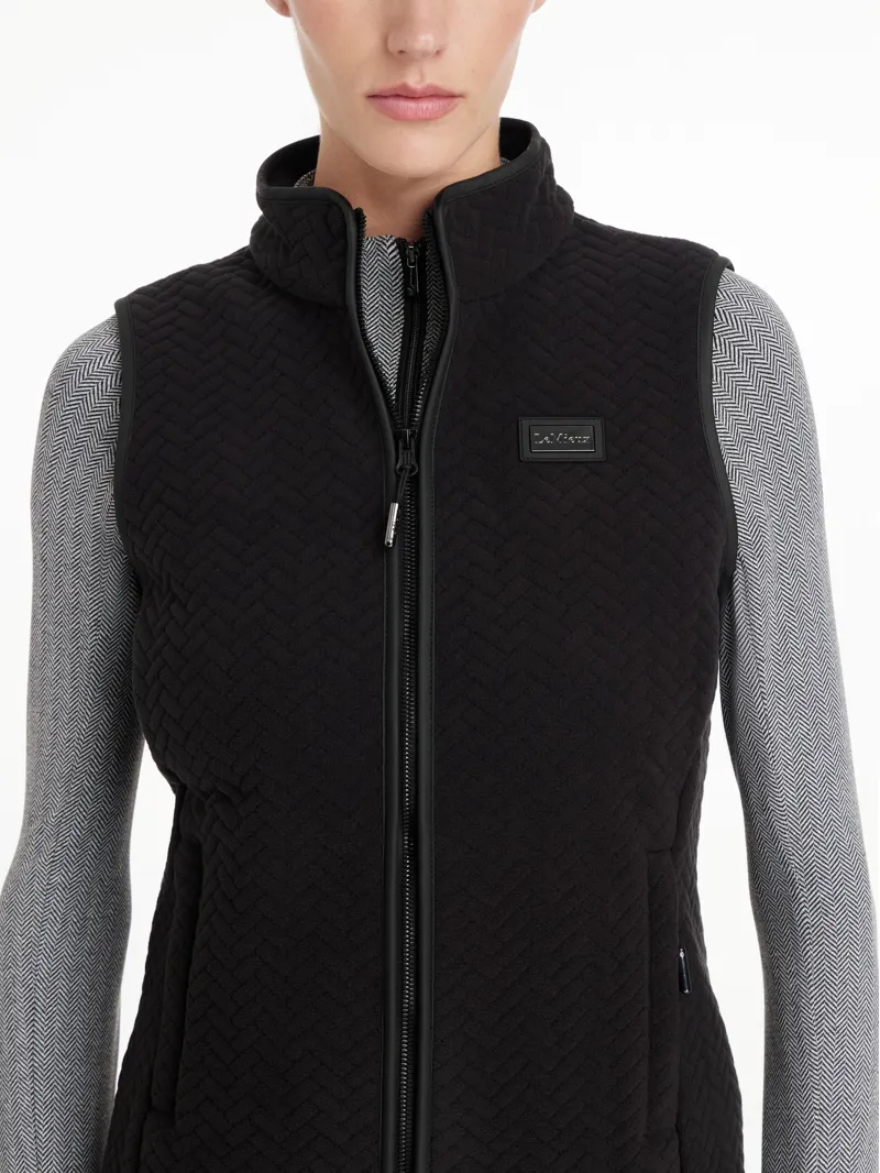LeMieux Aspen Herringbone Fleece Gilet - Black-1