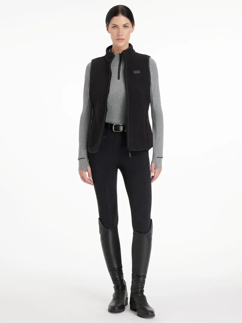 LeMieux Aspen Herringbone Fleece Gilet - Black-6